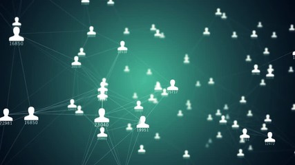 Poster - many connections between avatars of men and women and a growing number of relationships