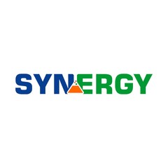Canvas Print - synergy vector logo. erlenmeyer icon.