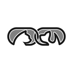 Wall Mural - dog cat vector logo