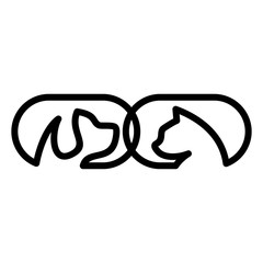 Wall Mural - dog cat vector logo