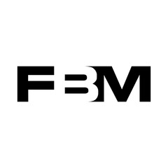 Wall Mural - letter F B M vector logo.