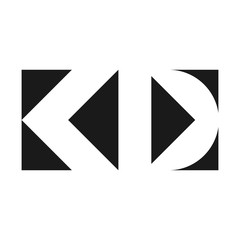 Wall Mural - letter j k and d vector logo
