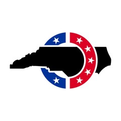 Wall Mural - north carolina vector logo.