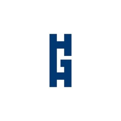Wall Mural - letter h and g vector logo