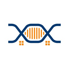 Poster - dna home symbol. vector logo