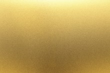 Refraction On Gold Metal Wall Texture, Abstract Background
