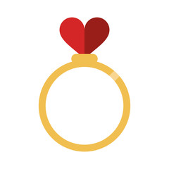 Canvas Print - Wedding ring with heart