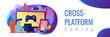 Cross-platform play concept banner header.