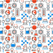 © Cienpies Design - Science education outline icon seamless pattern