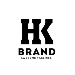 Wall Mural - creative HK letter monogram strong and bold  logo vector concept