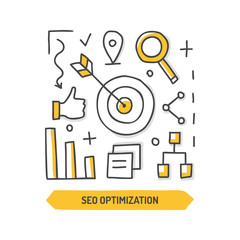 Poster - seo optimization doodle