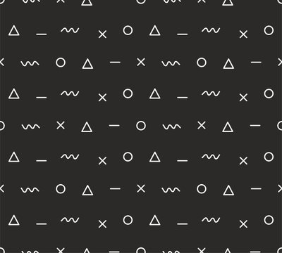 shape line vector seamless pattern