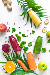 Poster - Colorful smoothies and ingredients