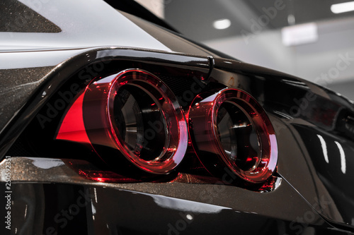 Photo  Red rear light of sport car