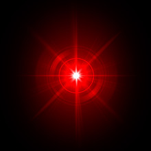 Solar Lens Flare Red Light Special Effect Black Background