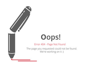 Poster - Error 404 page layout vector design. Website 404 page creative concept. The page you requested could not be found. Oops 404 error page.