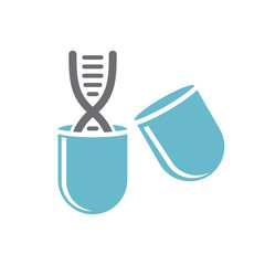 Poster - DNA innovations icon on white background for graphic and web design, Modern simple vector sign. Internet concept. Trendy symbol for website design web button or mobile app