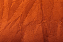 Orange Textured Crumpled Page With Copy Space