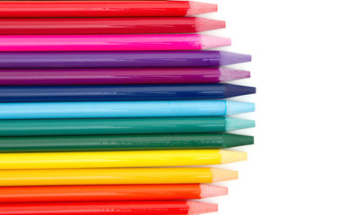 Sticker - Colored watercolor pencils isolated over white