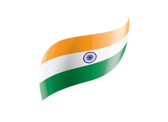 India flag, vector illustration on a white background