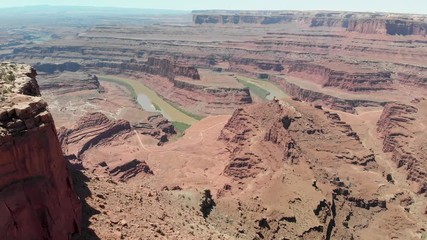 Canvas Print - Overflying Dead Horse State Park in Canyonlands, time lapse