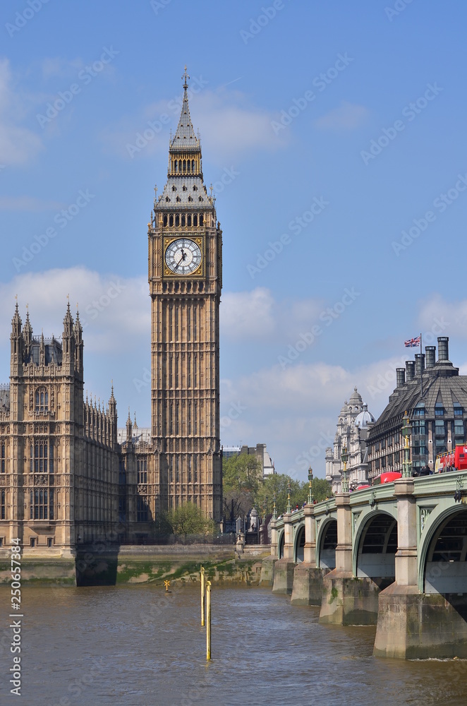 Londyn - Big Ben - obrazy, fototapety, plakaty 
