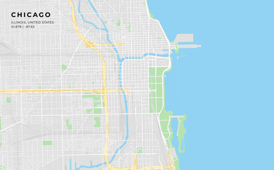 printable street map of chicago, illinois