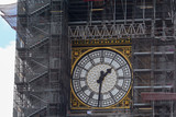Fototapeta Big Ben - Big Ben in central London with scaffold during cleaning and refurb work