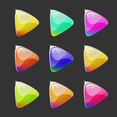 Vector design for website. Set of colored web buttons