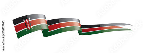 Photographie Kenya flag, vector illustration on a white background