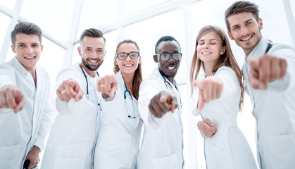 Wall Mural - confident doctors colleagues standing together