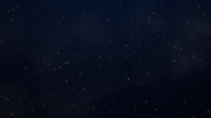 Wall Mural - night starry skies with twinkling or blinking stars motion background. looping seamless space backdr