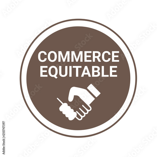 Badge et label commerce équitable Tableau sur Toile