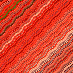 Aufkleber - Red colored Wavy Background. Dynamic Effect. Design Template. Modern Pattern. 3d rendering