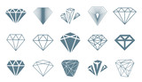 Fototapeta  - Vector illustration concept of diamond logo. Icon on white background
