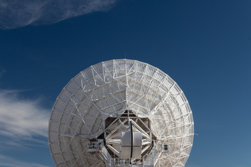 Wall Mural - very large array centered rear view of radio astronomy observatory dishes, science technology, copy 