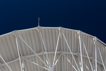 Wall Mural - very large array structure under a large radio telescope antenna dish at the vla in new mexico, hori