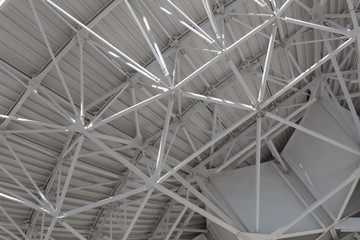 Wall Mural - very large array very close view of understructure of huge radio telescope antenna, technology engin