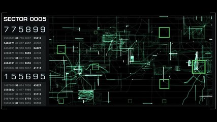 Leinwandbilder - Futuristic motion graphic elements user interface head up display screen with digital data telemetry information display for digital background computer desktop display screen
