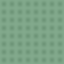 Geometric Laurel, Sage Green Lace Diamond And Rhombus Shapes In Geometric Layout. Seamless Repeat Pattern For Gift Wrap, Textile, Fabric, Scrapbooking And Fashion.