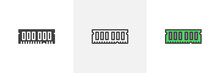 RAM, random access memory icon. Line, glyph and filled outline colorful version, Ram memory outline and filled vector sign. Symbol, logo illustration. Different style icons set. Pixel perfect vector 