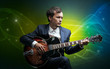 © ra2 studio - Serious classical guitarist with fabled sparkling wallpaper