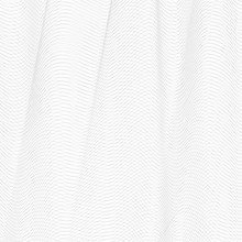 Abstract Gray Mesh. Vector Monochrome Tangled Pattern. Line Art Design, Textile, Net Texture. Undulating Subtle Lines, Squiggle Thin Curves. White Background. Diagonal Composition. EPS10 Illustration