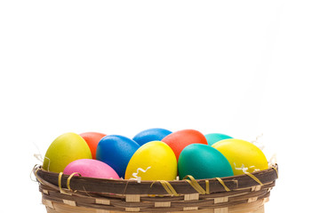 easter eggs in basket