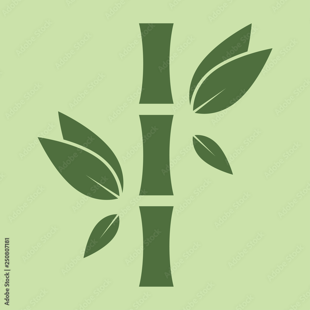 Bamboo. Green tree symbol design. Bamboo icon in flat style. Vector  illustration. - Vector Stock Illustration | Adobe Stock