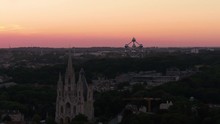 Aerial Belgium Brussels June 2018 Sunset 90mm Zoom 4K Inspire 2 Prores  Aerial Video Of Brussels Belgium Downtown At Sunset