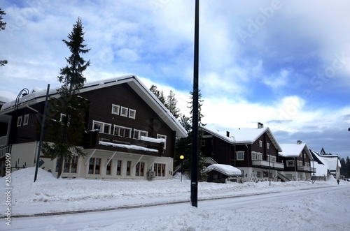 Photographie Finlande : Centre de la ville de Levi (Laponie)