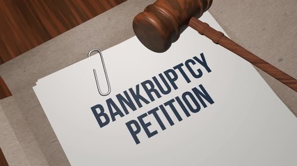 Wall Mural - Bankruptcy petition legal concept