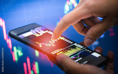 Businessman Use Smartphone Trading Online Forex Or Stock Exchange - 