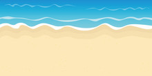 Sandy Beach And Water Summer Holiday Background Vector Illustration EPS10